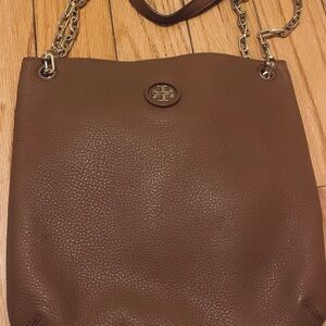 Tory burch brown leather bag. Authentic